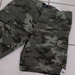 George Men's Green Camouflage Cargo Shorts